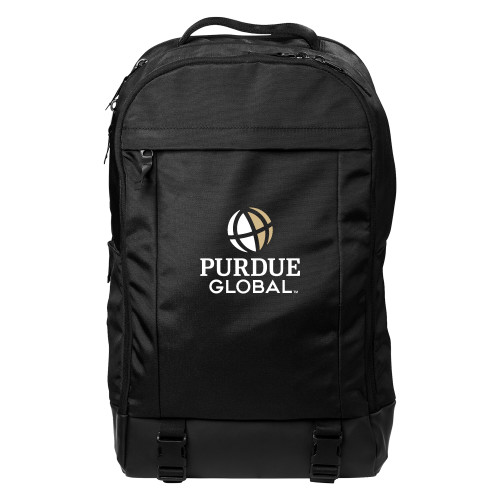  Mercer+Mettle Black Backpack - Purdue Global Primary Mark - Vertical