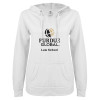 Thumbnail image for  ENZA Womens White V Notch Raw Edge Fleece Hoodie