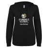 Thumbnail image for  ENZA Womens Black V Notch Raw Edge Fleece Hoodie