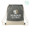 Thumbnail image for  Split Recycled Cotton Natural/Black Drawstring Bag