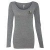 Thumbnail image for  Next Level Womens Heather Grey Triblend Long Sleeve Scoop Tee