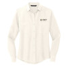Thumbnail image for  Mercer + Mettle Womens Ivory Crepe Long Sleeve Camp Blouse