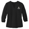 Thumbnail image for  Mercer + Mettle Womens Black 3/4 Sleeve Crepe Blouse