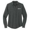 Thumbnail image for  Mercer + Mettle Womens Grey Crepe Long Sleeve Camp Blouse