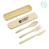 Thumbnail image for  Bamboo Fiber Beige Cutlery Set