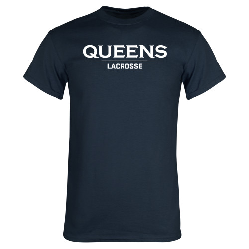  Navy T Shirt - Queens -  Lacrosse