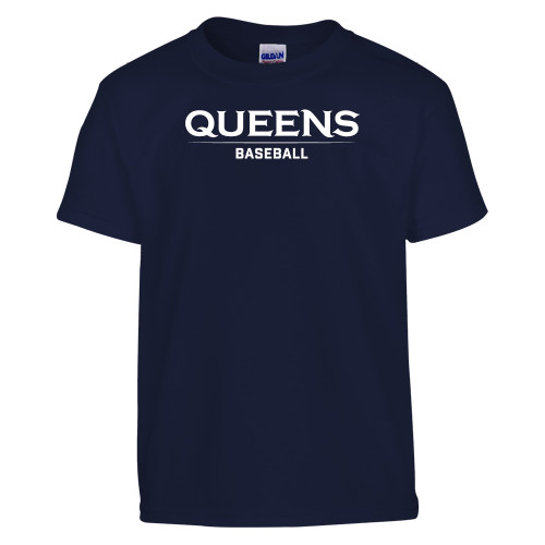  Youth Navy T Shirt - Queens -  Baseball