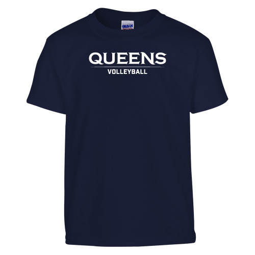  Youth Navy T Shirt - Queens -  Volleyball