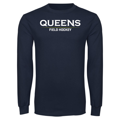  Navy Long Sleeve T Shirt - Queens -  Field Hockey