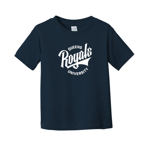  Toddler Navy T Shirt - Royals Queens University Wordmark