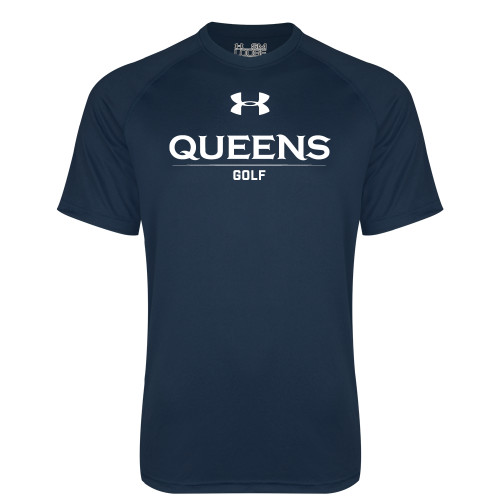  Under Armour Navy Tech Tee - UA - Queens Golf