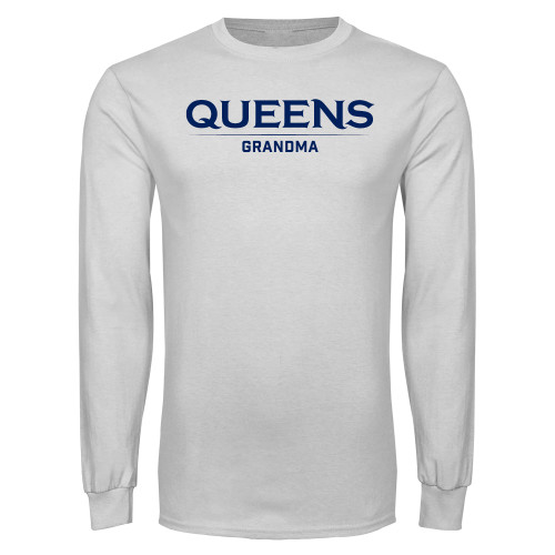  White Long Sleeve T Shirt - Queens - Grandma