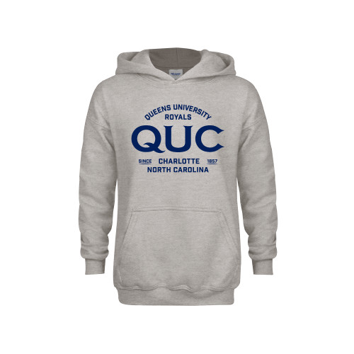 Youth Grey Fleece Hood - QUC Established Date