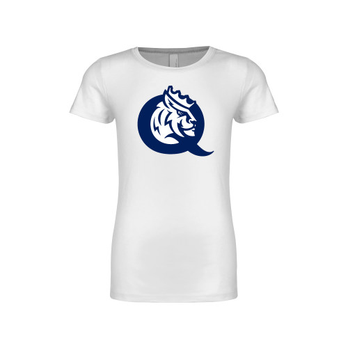  Next Level Girls White Fashion Fit T Shirt - Queens Athletic Mark