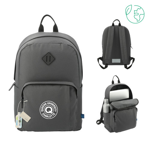  Repreve Ocean Charcoal Everyday Computer Backpack - Queens Q Athletic Seal