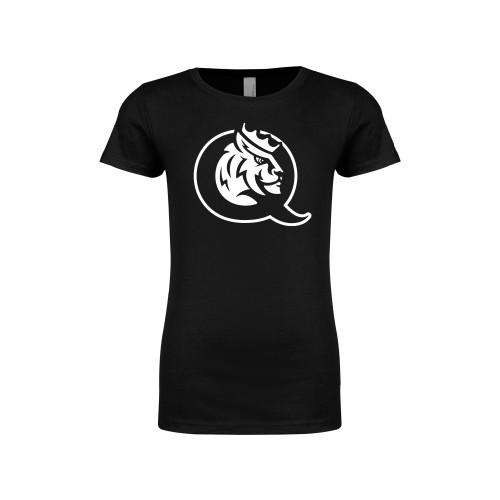 Next Level Girls Black Fashion Fit T Shirt - Queens Athletic Mark