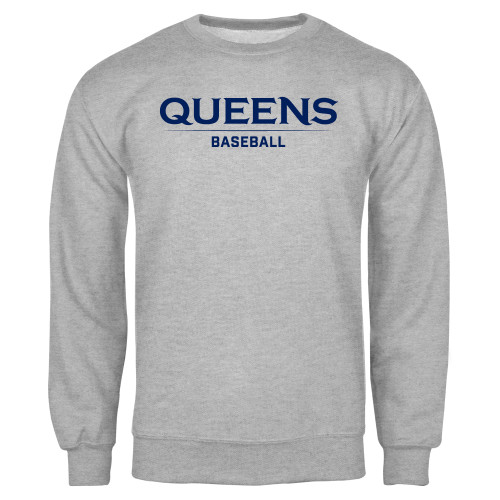  Grey Fleece Crew - Queens -  Baseball