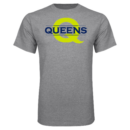  Grey T Shirt - Queens Neon Q Wordmark
