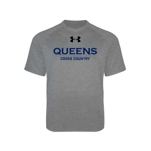  Under Armour Youth Grey Tech Tee - Queens -  Cross Country