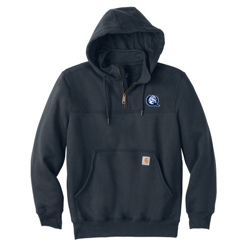  Carhartt Navy Rain Defender Paxton Hooded Zip Sweatshirt - Queens Athletic Mark