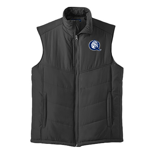  Black Puffer Vest - Queens Athletic Mark