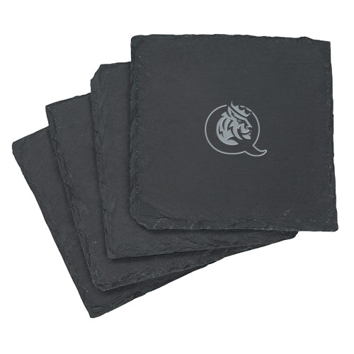  Slate Coaster Set - Queens Athletic Mark Reversed Engraved