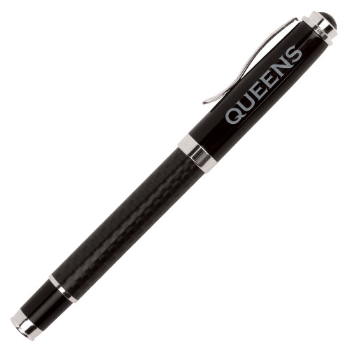  Luna Black Rollerball Pen - Queens Athletic Wordmark Engraved