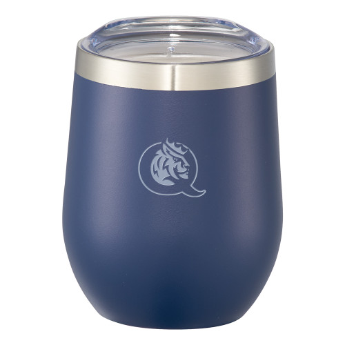  Corzo Vacuum Insulated Navy Cup 12oz - Queens Athletic Mark Reversed Engraved