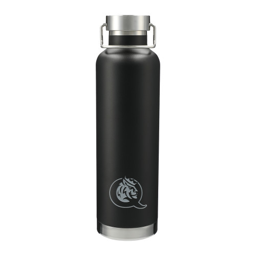  Thor Copper Vacuum Insulated Black Bottle 32oz - Queens Athletic Mark Reversed Engraved