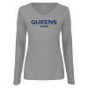Thumbnail image for  Womens Grey Long Sleeve V Neck Tee 