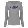 Thumbnail image for  Womens Grey Long Sleeve V Neck Tee 