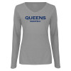 Thumbnail image for  Womens Grey Long Sleeve V Neck Tee 