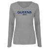 Thumbnail image for  Womens Grey Long Sleeve V Neck Tee 