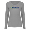 Thumbnail image for  Womens Grey Long Sleeve V Neck Tee 