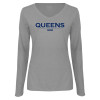 Thumbnail image for  Womens Grey Long Sleeve V Neck Tee 