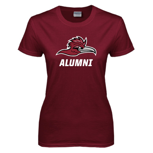  Womens Maroon Short Sleeve Tee - Alumni