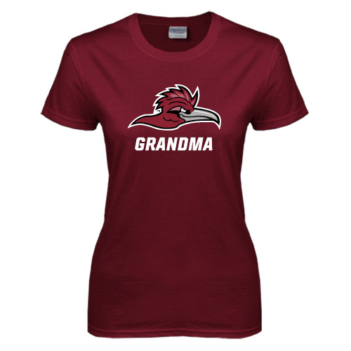  Womens Maroon Short Sleeve Tee - Grandma