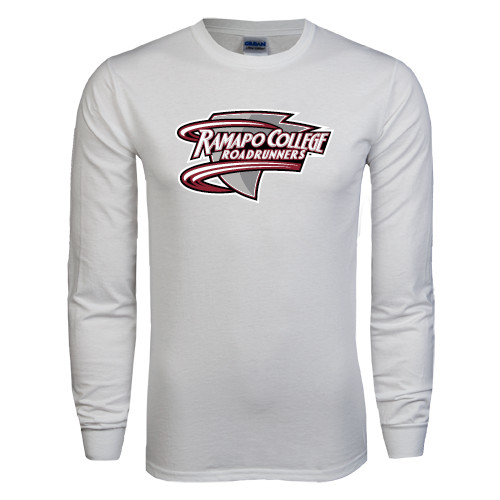  White Long Sleeve T Shirt - Ramapo College Roadrunners