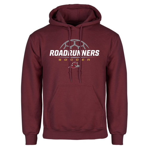  Maroon Fleece Hoodie - Roadrunners Soccer Stacked