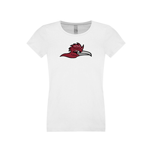  Next Level Girls White Fashion Fit T Shirt - Roadrunner Head