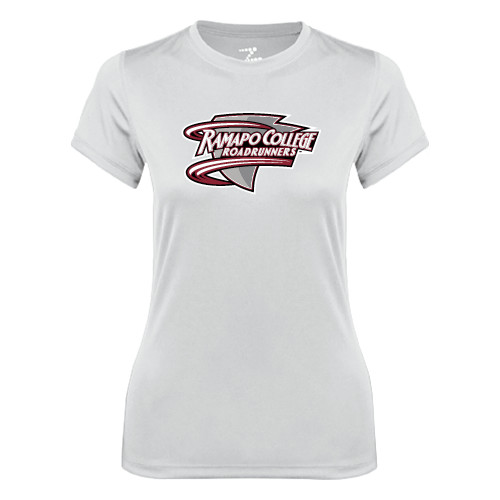  Womens White Performance Tee - Ramapo College Roadrunners