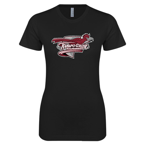  Next Level Womens Black Boyfriend Tee - Official Logo