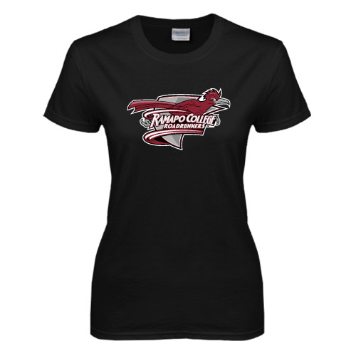  Womens Black Short Sleeve Tee - Official Logo