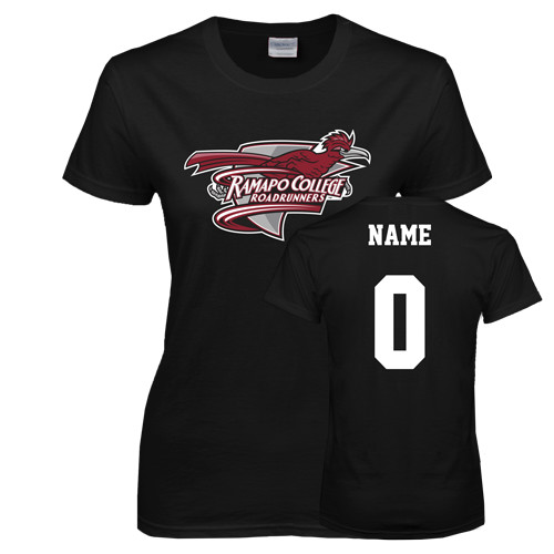  Womens Black Short Sleeve Tee - Official Logo