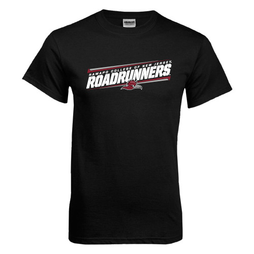  Black T Shirt - Roadrunners Stencil Slanted