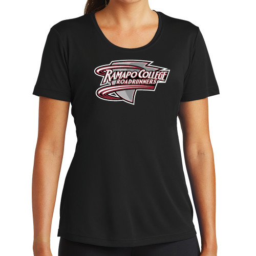  Womens Black Performance Tee - Ramapo College Roadrunners