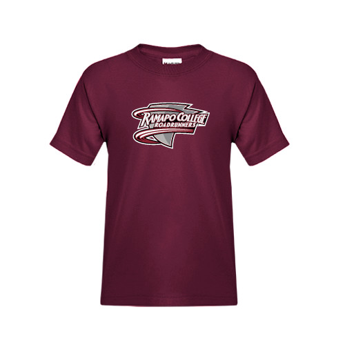  Youth Maroon T Shirt - Ramapo College Roadrunners