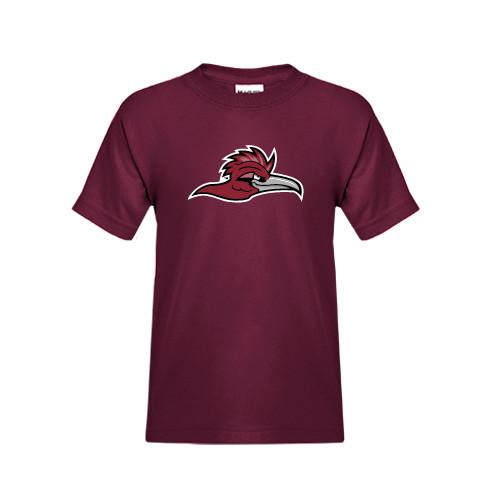  Youth Maroon T Shirt - Roadrunner Head