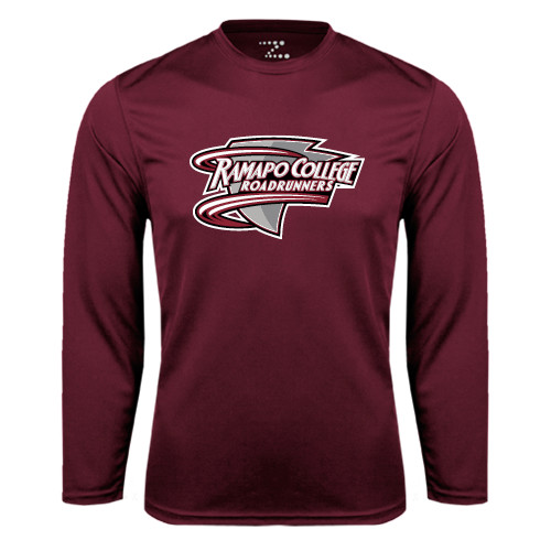  Maroon Performance Long Sleeve Shirt - Ramapo College Roadrunners