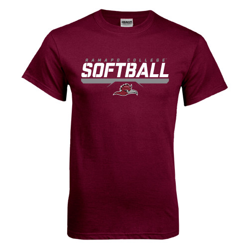  Maroon T Shirt - Ramapo College Softball Stencil